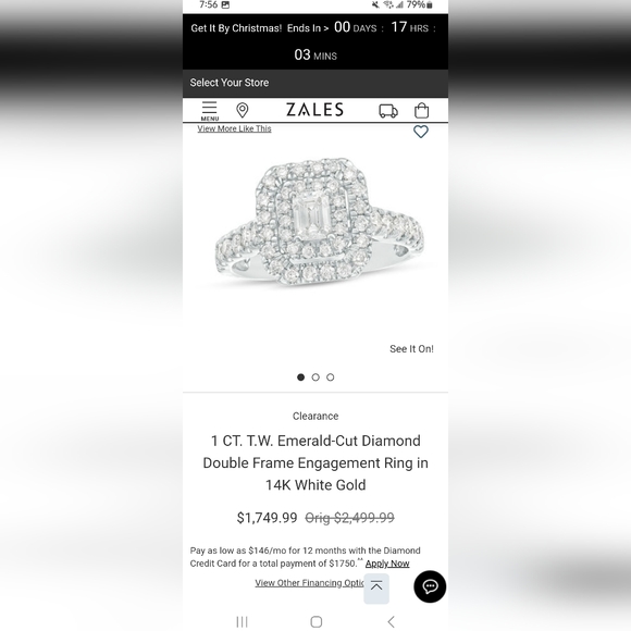 🛑SOLD🛑 1 CT. T.W. Emerald-Cut Diamond Double Frame Engagement - Picture 6 of 11